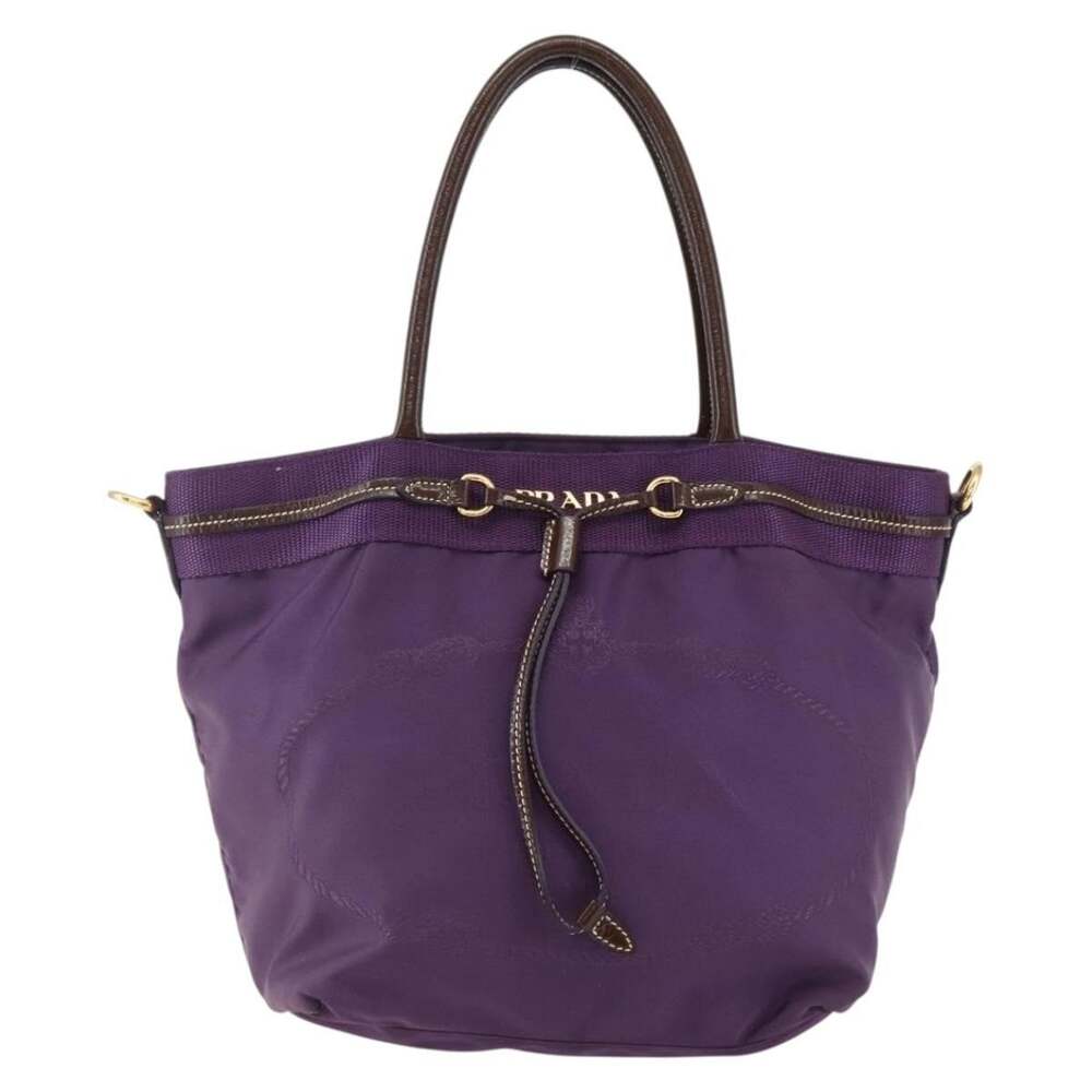 Prada Nylon Handbag Purple